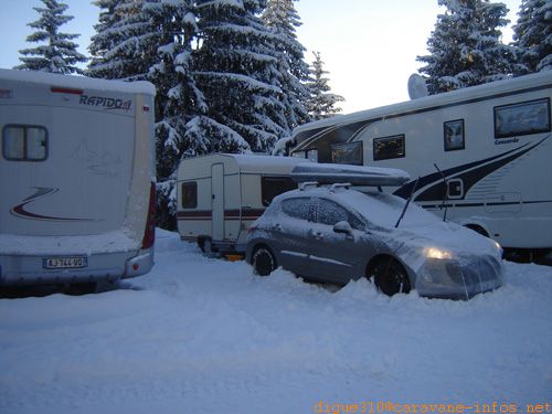 installation de la caravane